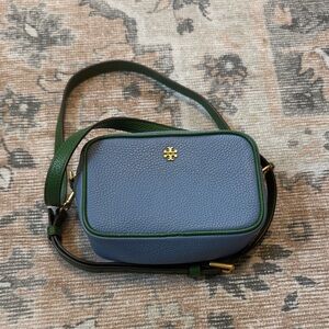 Tory Burch Dual-Tone Crossbody Bag in Blue and Green